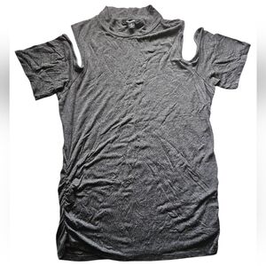 Espresso Charcoal Gray Turtleneck Top